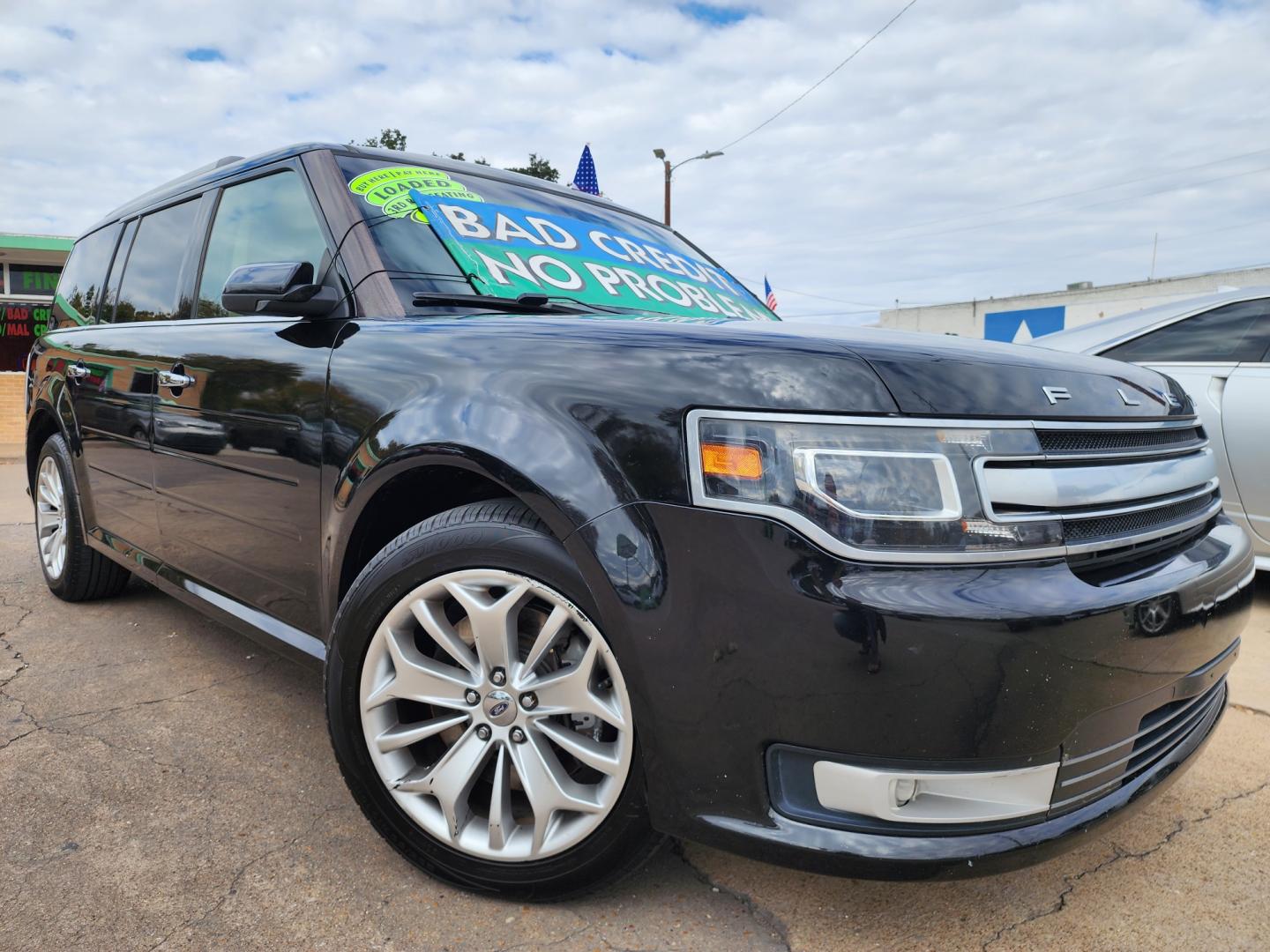 2014 BLACK Ford Flex Limited (2FMGK5D8XEB) with an 3.5L V6 DOHC 24V engine, 6-Speed Automatic Overdrive transmission, located at 2660 S.Garland Avenue, Garland, TX, 75041, (469) 298-3118, 32.885551, -96.655602 - Photo#0